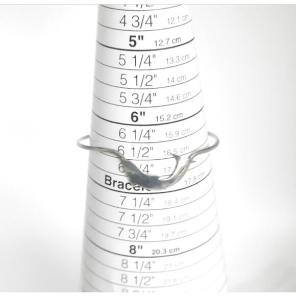 Sterling Silver Signed Artist TIM SMITH Dolphin In Wave Unique Cuff Bracelet - Picture 7 of 7